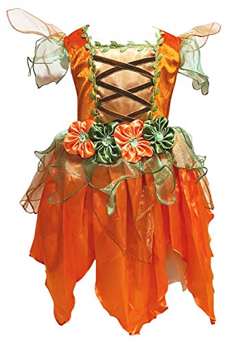 Petitebella Orange Fairy Costume Dress